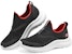 (JR) Kasut Slip On Skechers 'Hitam Merah' Comfy 405260L-BKRD