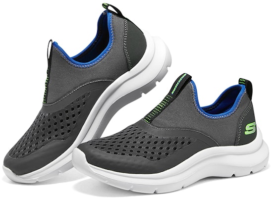 (JR) Skechers Zapatos Cómodos Sin Cordones 'Gris Azul' 405260L-CCBL Shop (JR) Skechers Zapatos Cómodos Sin Cordones 'Gris Azul' 405260L-CCBL