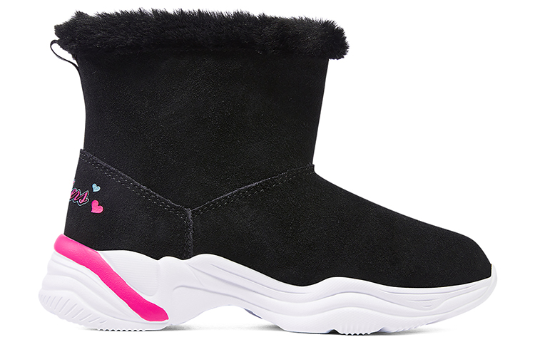 Order (JR) Bottes d''Hiver Confortables Skechers ''Noir Rose'' 303050L-BKPK