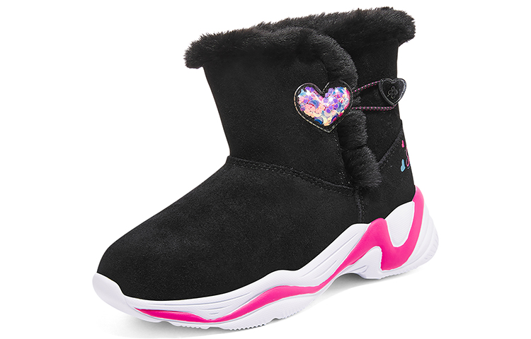 Lookbook (JR) Bottes d''Hiver Confortables Skechers ''Noir Rose'' 303050L-BKPK