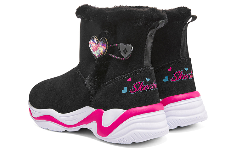 Shop (JR) Bottes d''Hiver Confortables Skechers ''Noir Rose'' 303050L-BKPK