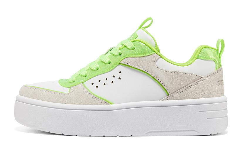(Youth) Skechers Court High 'White Beige Green' 310194L-WLM