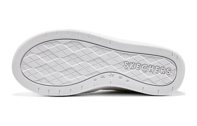 Shop 大童 Skechers Court High 防踢防滑 低筒 兒童板鞋 白綠