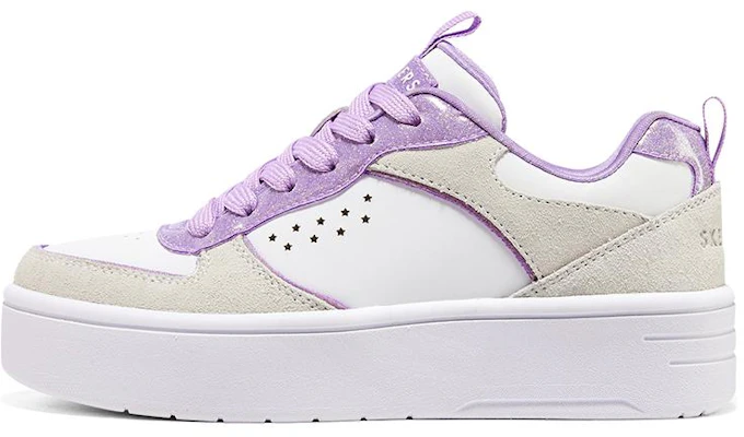(JR) Skechers Court High ''Blanc Beige Violet'' 310194L-WLV Buy (JR) Skechers Court High ''Blanc Beige Violet'' 310194L-WLV