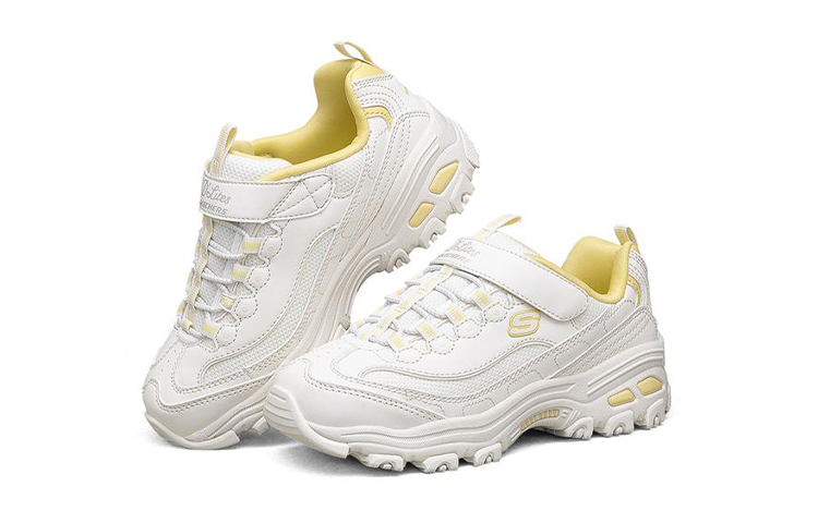 Lookbook (JR) Skechers D''Lites 1.0 ''Weiß Gelb'' 664180L-OFWT
