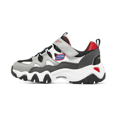 (Youth) Skechers D'Lites 2.0 'Grey Red'