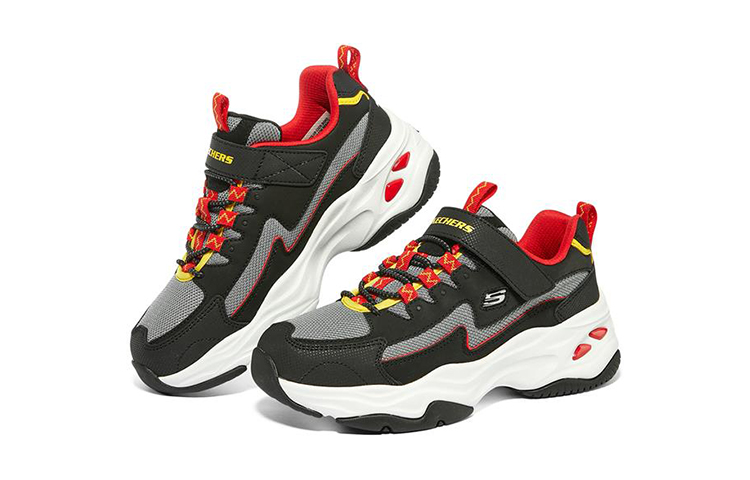 Lookbook (JR) Skechers D'lites 4.0 'Hitam Merah' 406116L-BGRD