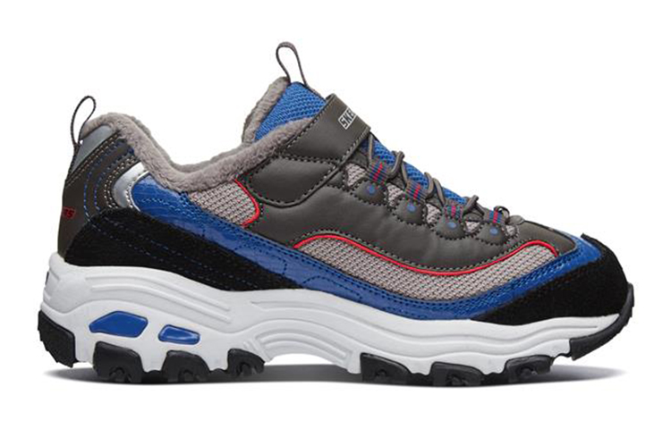 (Youth) Skechers D'Lites 'Blue Grey Red Fleece' 圖 2