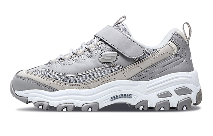 (Youth) Skechers D'Lites 'Grey Velcro'