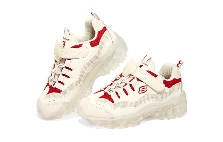 (Youth) Skechers Ice D'lites 'Cream White Red' 圖 3