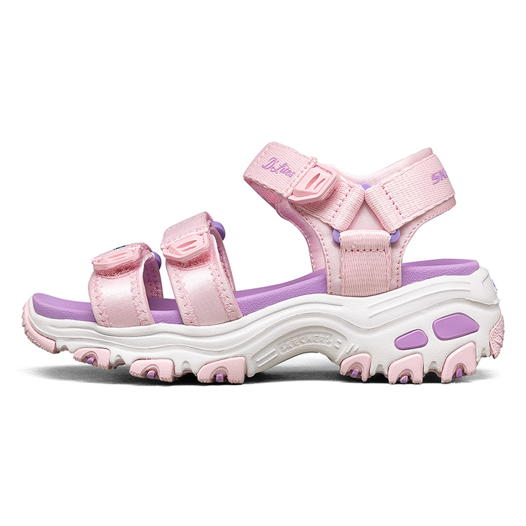 (Youth) Skechers D'Lites 'Lavender Magic Tape' Sandal 664134L-LAV