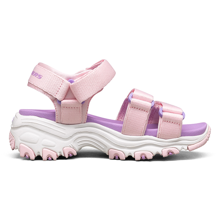 Order (Youth) Skechers D'Lites 'Lavender Magic Tape' Sandal 664134L-LAV