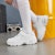 (PS) Skechers D'Lites Kasut Larian Rendah K Putih/Perak 996212L-WSL