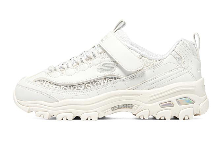 (Youth) Skechers D'Lites 'White Velcro'