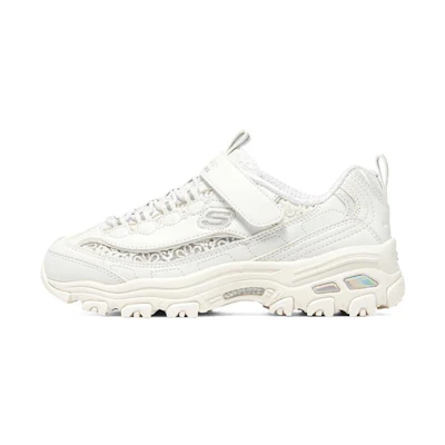 (Youth) Skechers D'Lites 'White Velcro'