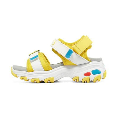 (Youth) Skechers D'Lites 'White Yellow Grey'