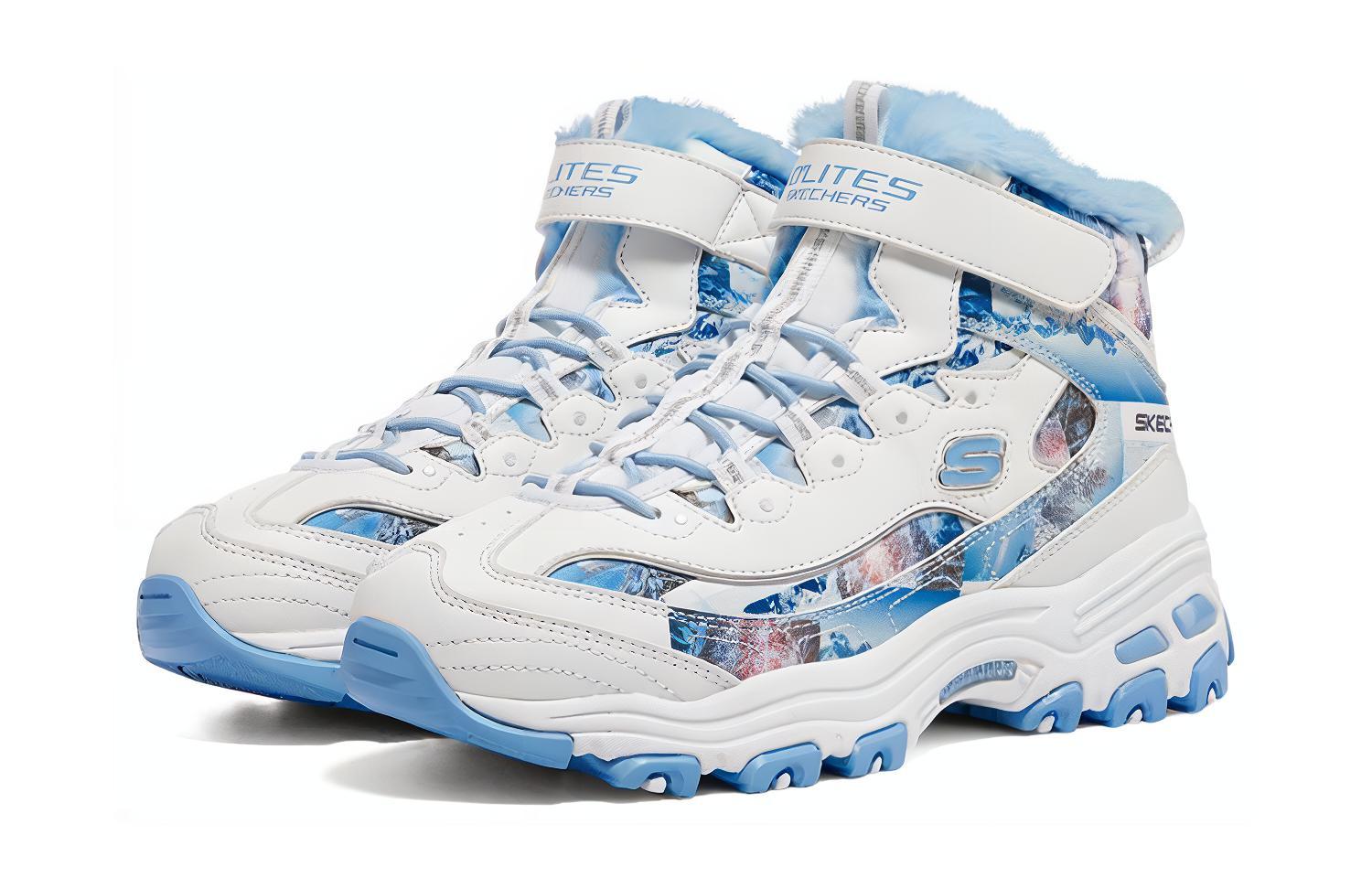 Lookbook (JR) Skechers D''lites Stiefel ''Weiß Blau'' 302532L-WBL