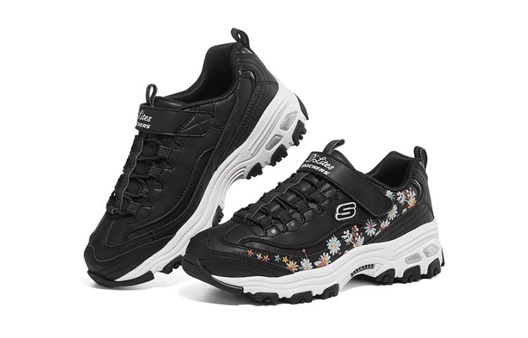 (Youth) Skechers D'lites Floral 'Black Multi' 圖 3