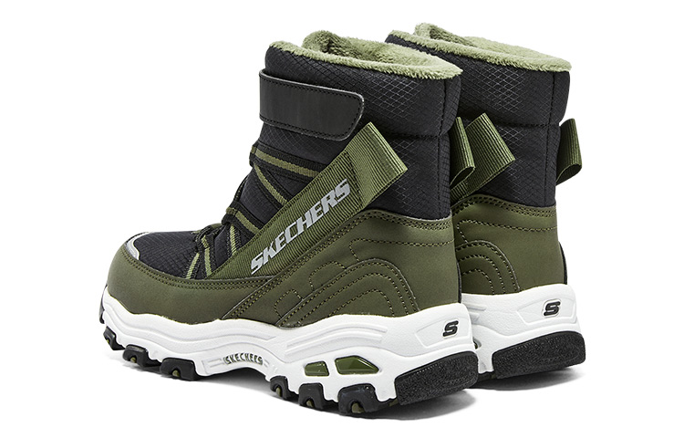 Shop (JR) Skechers D''Lites Enfant ''Retro Panda - Noir Olive'' 660092L-BKOL