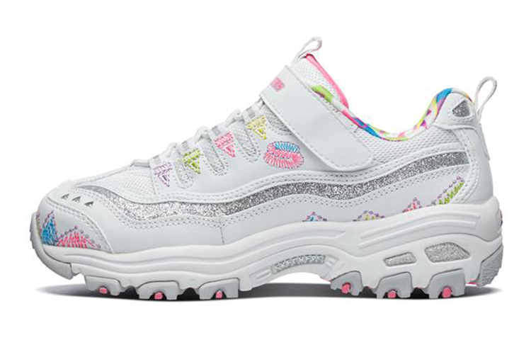 (Youth) Skechers D'Lites Low 'Big Kid White' 80524L-WMLT