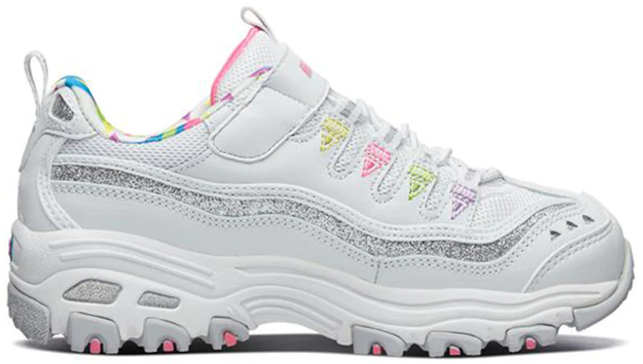 (Youth) Skechers D'Lites Low 'Big Kid White' 80524L-WMLT Order (Youth) Skechers D'Lites Low 'Big Kid White' 80524L-WMLT