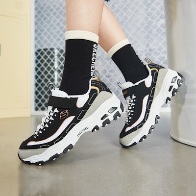 (PS) 스케쳐스 디라이트 K 블랙/골드 (Skechers D'Lite K Black/Gold ) 996212L-BKGD Details for (PS) 스케쳐스 디라이트 K 블랙/골드 (Skechers D'Lite K Black/Gold ) 996212L-BKGD