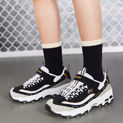 (PS) 스케쳐스 디라이트 K 블랙/골드 (Skechers D'Lite K Black/Gold ) 996212L-BKGD Sizing (PS) 스케쳐스 디라이트 K 블랙/골드 (Skechers D'Lite K Black/Gold ) 996212L-BKGD
