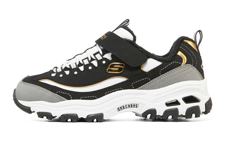 (Youth) Skechers D'Lites Low 'Black Grey' 302539L-BKGD