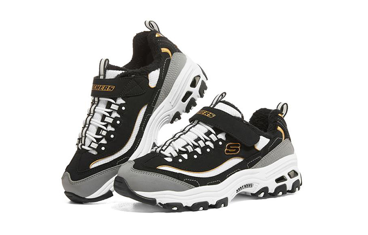Lookbook (Youth) Skechers D'Lites Low 'Black Grey' 302539L-BKGD