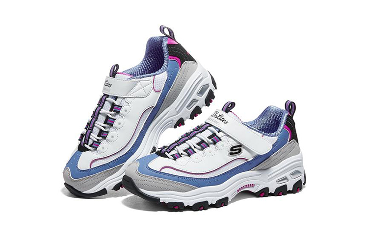 Lookbook (JR) ヤング向けSkechers D'Lites ロー「ブルーホワイト」302526L-WBLP 302526L-WBLP