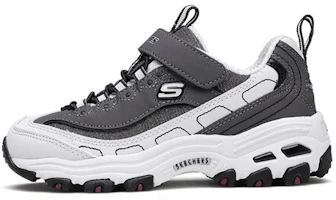 (Youth) Skechers D'Lites Low 'Grey Black' 664028L-CCBK (Youth) Skechers D'Lites Low 'Grey Black' 664028L-CCBK