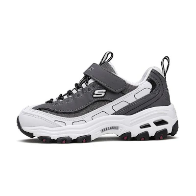 (Youth) Skechers D'Lites Low 'Grey Black'