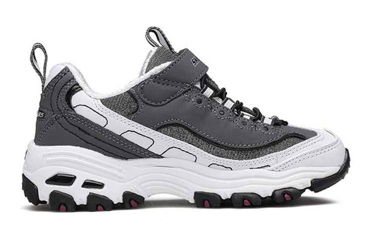 Order (JR) Skechers D''Lites Low ''Grau Schwarz'' 664028L-CCBK