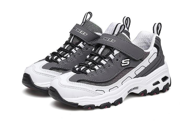 Lookbook (JR) Skechers D''Lites Low ''Grau Schwarz'' 664028L-CCBK