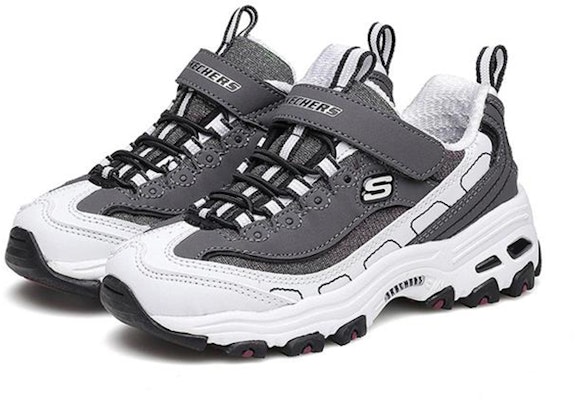 (JR) Skechers D'Lites 低帮 '灰黑' 664028L-CCBK Lookbook (JR) Skechers D'Lites 低帮 '灰黑' 664028L-CCBK