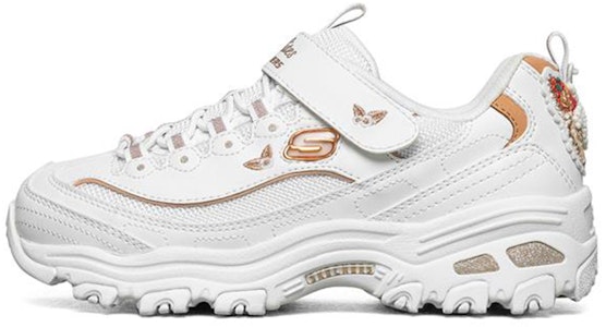 大童 Skechers D'Lites 防滑透氣 低幫休閒老爹鞋 奶白色 Buy 大童 Skechers D'Lites 防滑透氣 低幫休閒老爹鞋 奶白色