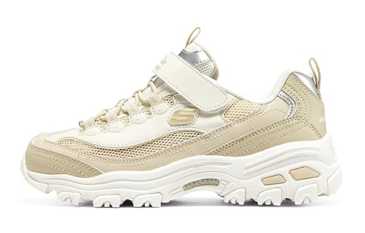 (Youth) Skechers D'Lites Low 'Natural White' 302504L-NTW