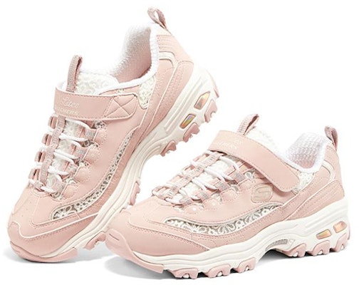 大童 Skechers D'Lites 低筒老爹鞋 粉紅色 Lookbook 大童 Skechers D'Lites 低筒老爹鞋 粉紅色