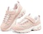 (JR) Skechers D'Lites Rendah 'Merah Jambu' 302556L-PNK