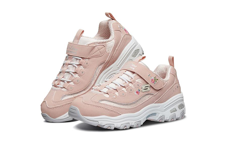 (PS) Skechers D'Lites Low-Top Sneakers K Pink/Silver 圖 3