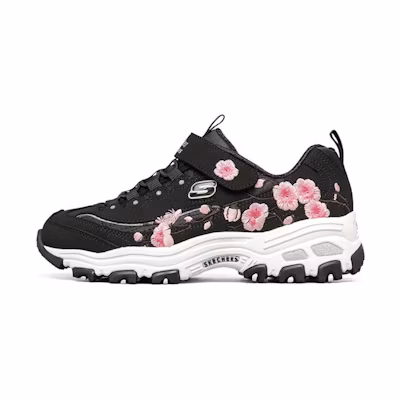 (Youth) Skechers D'Lites 'Black Pink'