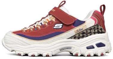 (Youth) Skechers D Lites Low Top Running Shoes Red/White/Black 302520L-MULT (Youth) Skechers D Lites Low Top Running Shoes Red/White/Black 302520L-MULT