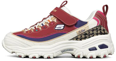 (Youth) Skechers D Lites Low Top Running Shoes Red/White/Black 302520L-MULT (Youth) Skechers D Lites Low Top Running Shoes Red/White/Black 302520L-MULT