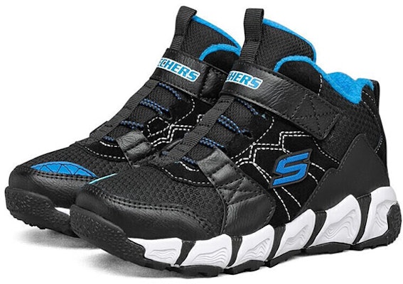 (JR) Skechers D'Lites Mid 'Hitam Biru' 660074L-BKBL Shop (JR) Skechers D'Lites Mid 'Hitam Biru' 660074L-BKBL