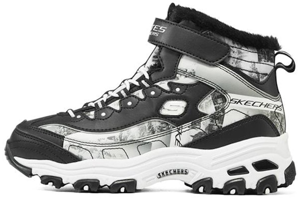 大童 Skechers D'lites 中幫老爹鞋 黑白 加絨 Buy 大童 Skechers D'lites 中幫老爹鞋 黑白 加絨