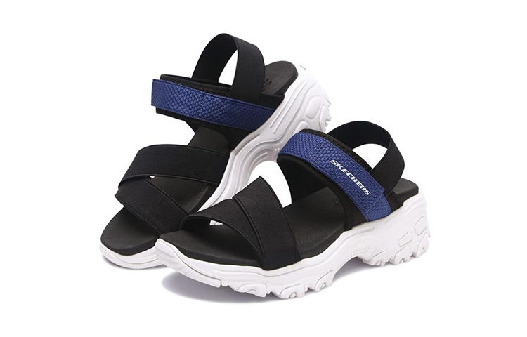 Lookbook (Youth) Skechers D'Lites Sandal 'Black Blue' 996335L-BKBL