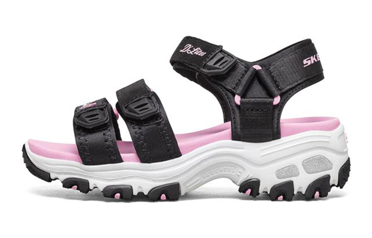 (Youth) Skechers D'Lites Sandal 'Black Pink' 664134L-BKPK
