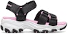 (JR) Skechers D'Lites Sandal 'Hitam Merah Jambu' 664134L-BKPK