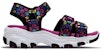 (JR) Skechers D'Lites Sandal 'Velcro Hitam Pelangi' 664079L-BKMT