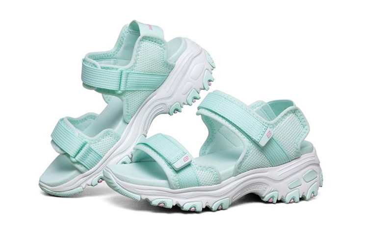 Lookbook (Youth) Skechers D'Lites Sandal 'Green' 664171L-MNT